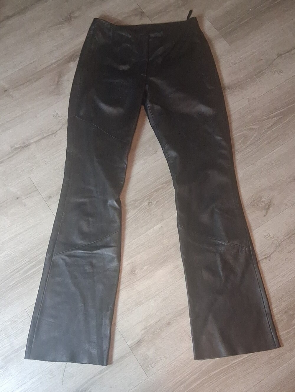 Wilson Black Faux Leather Flare Pants